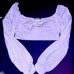 Long sleeve crop top